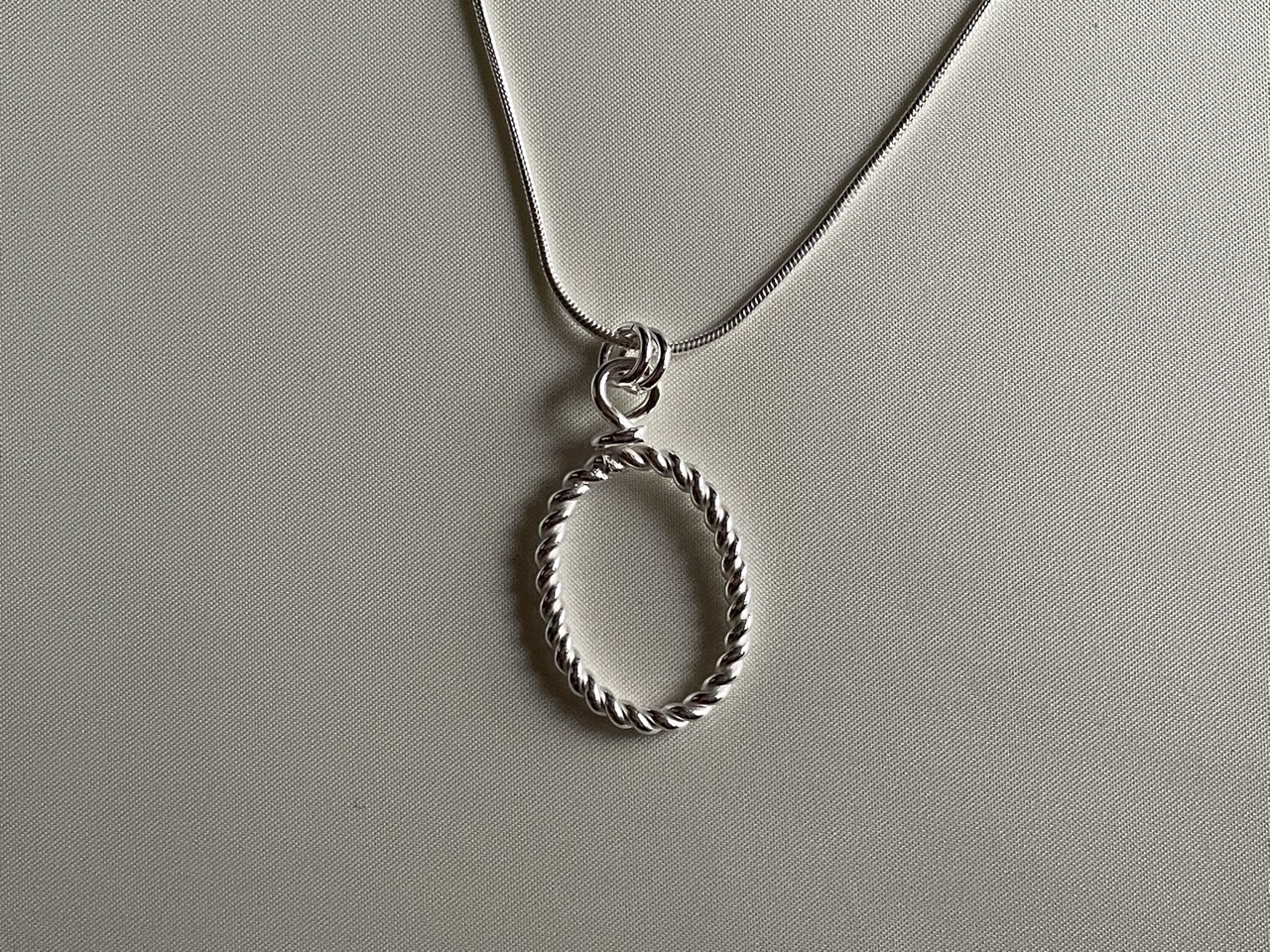 silver en necklace【N-8】