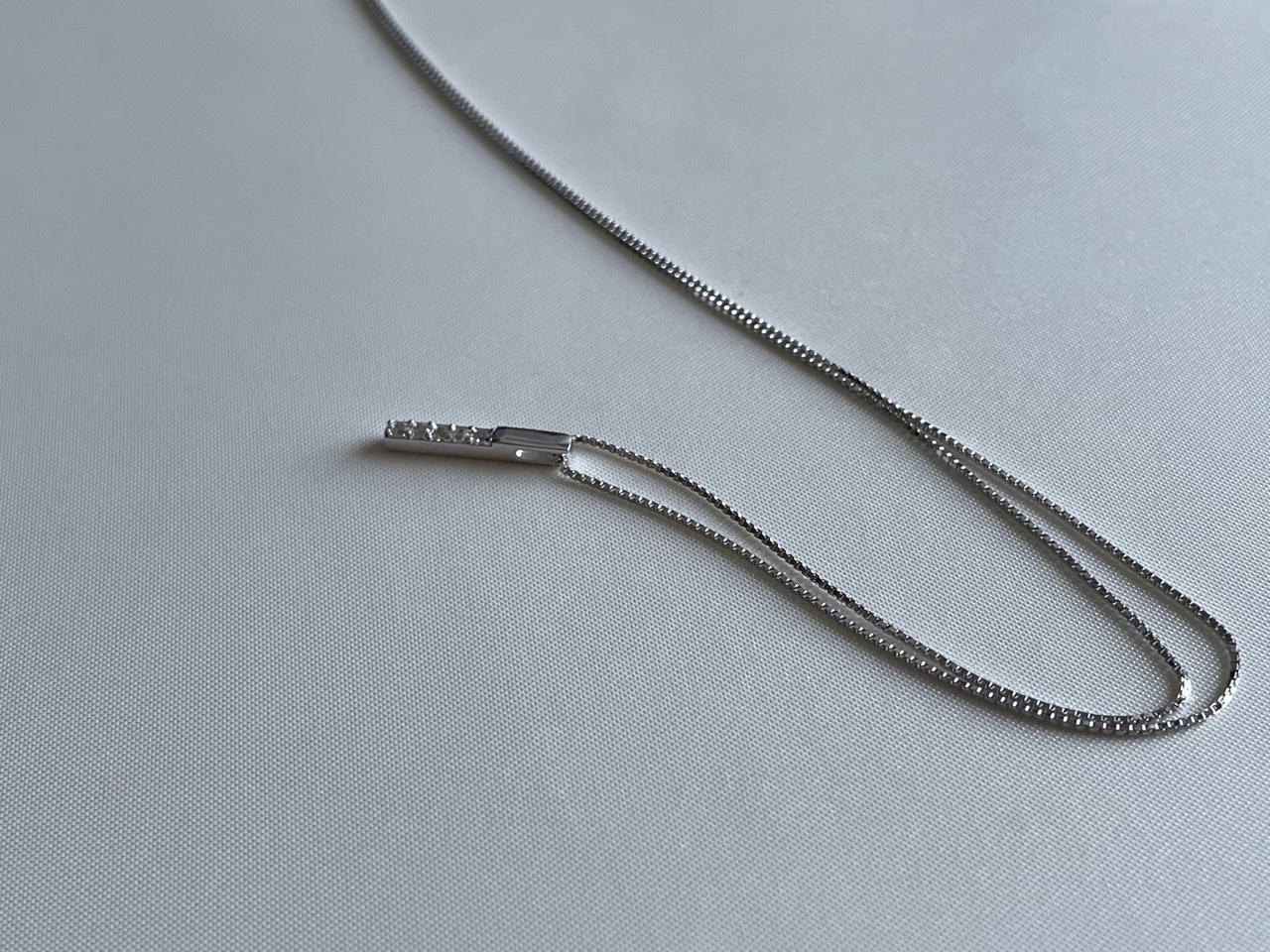 simple shine necklace【N-13】(silver925)