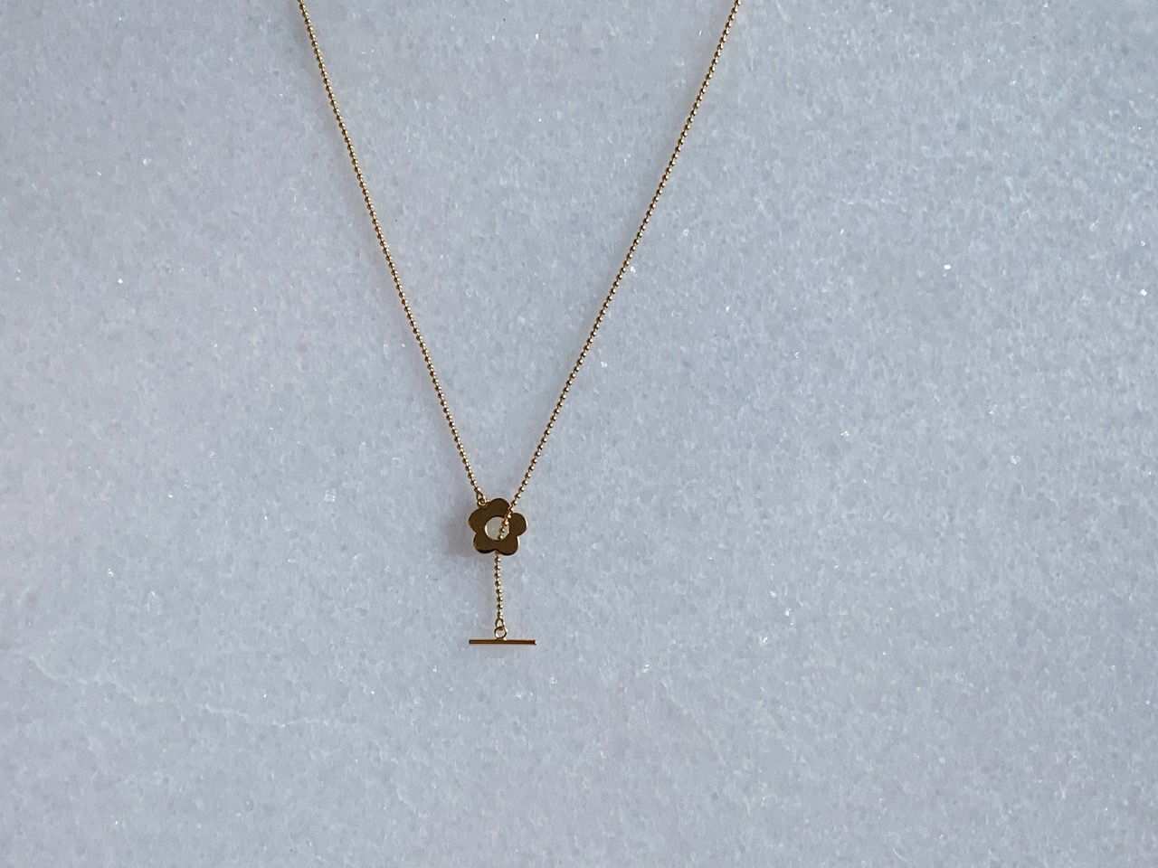 gold flower necklace【N-3】