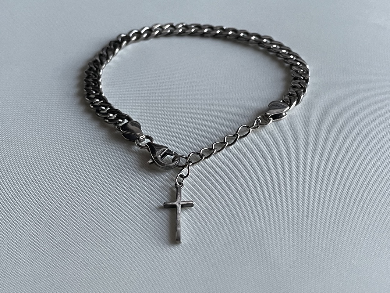 cross charm  bracelet【B-13】(silver925)