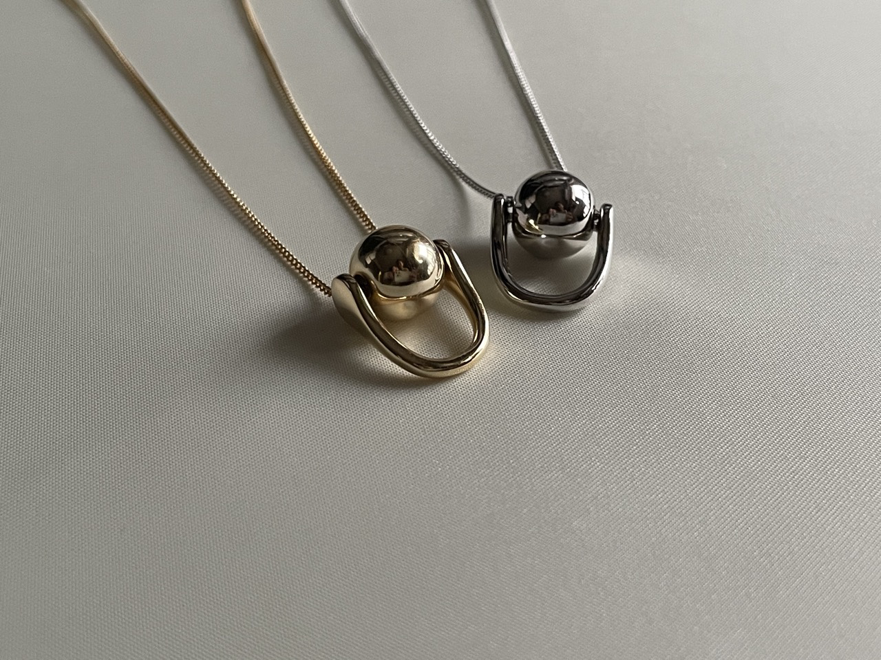 flan  necklace【N-6】(silver925)